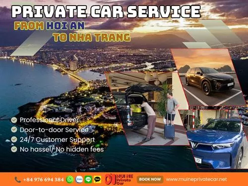 Private Car from Hoi An to Nha Trang